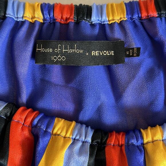 House of Harlow 1960 X Revolve Paloma Dress Top in Bari Stripe Multicolor Sz XS - Picture 11 of 15